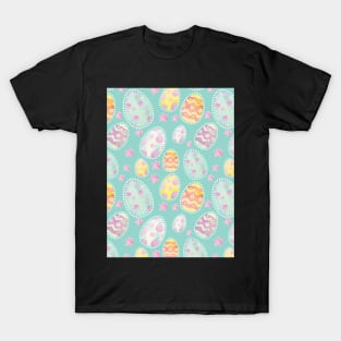 Pastel Watercolour Painted Easter Egg Pattern T-Shirt